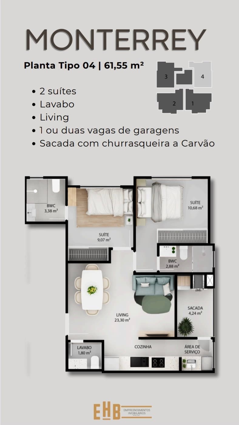 Monterrey Residence - Sala Comercial