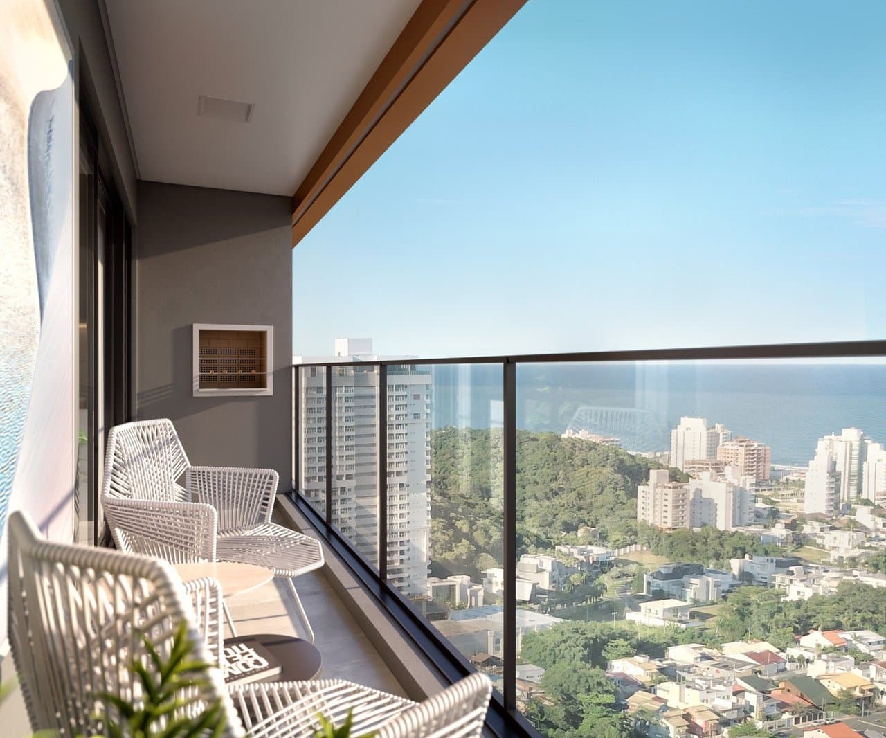 Apartamento de 3 quartos com 3 suítes e 102 m² em Itajaí