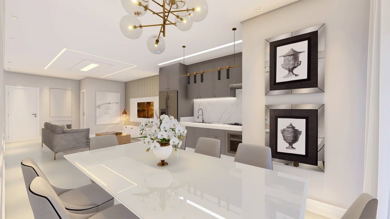 Apartamento de 3 quartos com 3 suítes e 103 m² em Itajaí