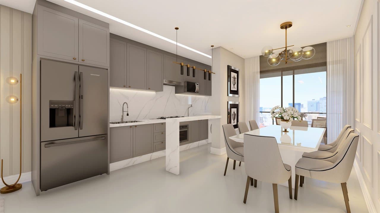 Apartamento de 3 quartos com 3 suítes e 122 m² em Itajaí