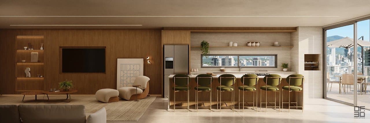 Apartamento de 4 quartos com 4 suítes e 208 m² em Itajaí