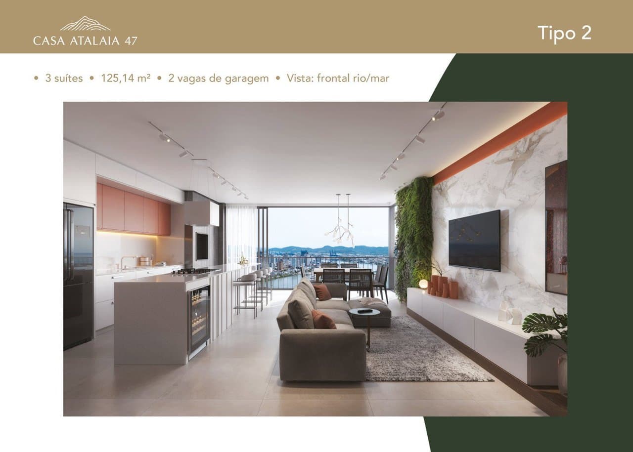 Apartamento de 3 quartos com 3 suítes e 125 m² em Itajaí