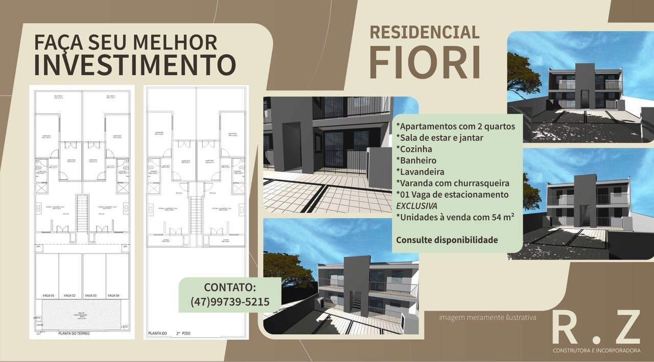 Apartamento de 2 quartos e 46 m² em Itajaí
