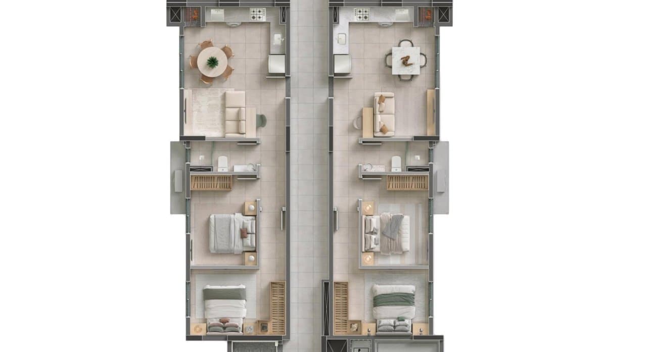 Apartamento de 2 quartos e 57 m² em Camboriú