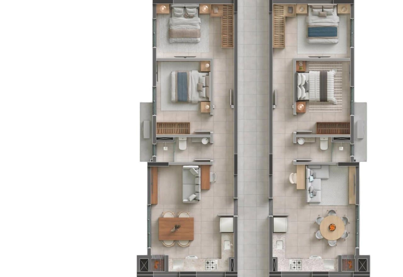 Apartamento de 2 quartos e 57 m² em Camboriú