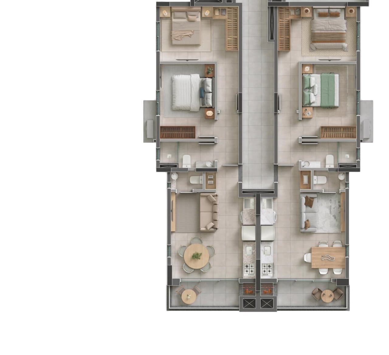 Apartamento de 2 quartos e 57 m² em Camboriú