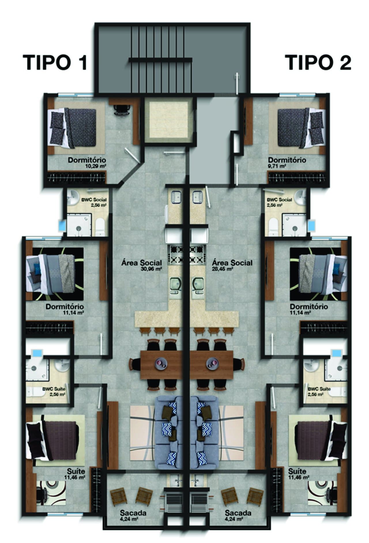 Apartamento de 3 quartos com 1 suíte e 85 m² em Camboriú