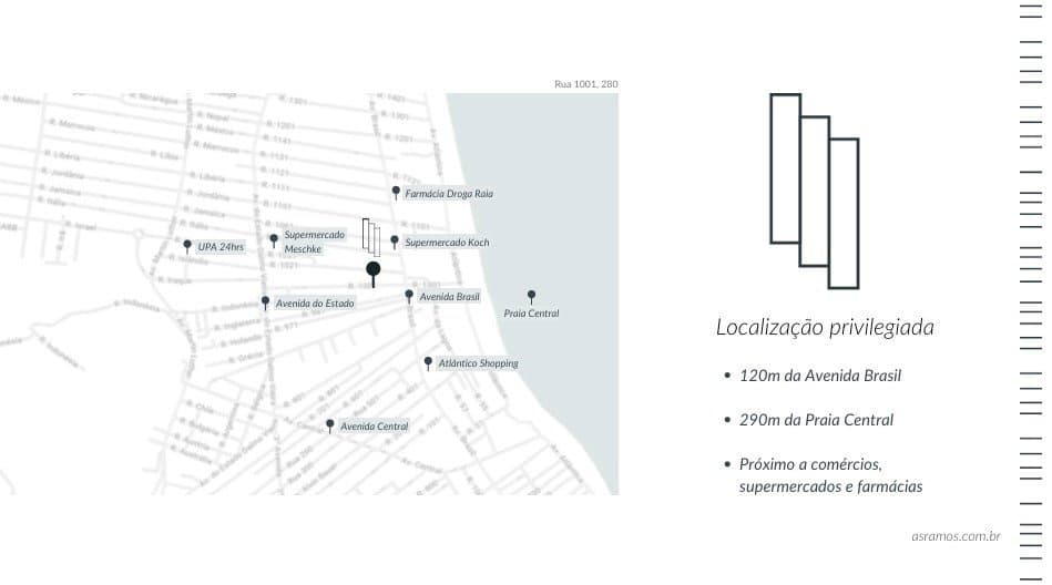 Apartamento de 3 quartos com 3 suítes e 120 m² em Bal. Camboriú