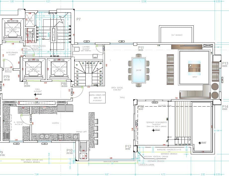 Cobertura de 4 quartos com 3 suítes e 243 m² em Bal. Camboriú