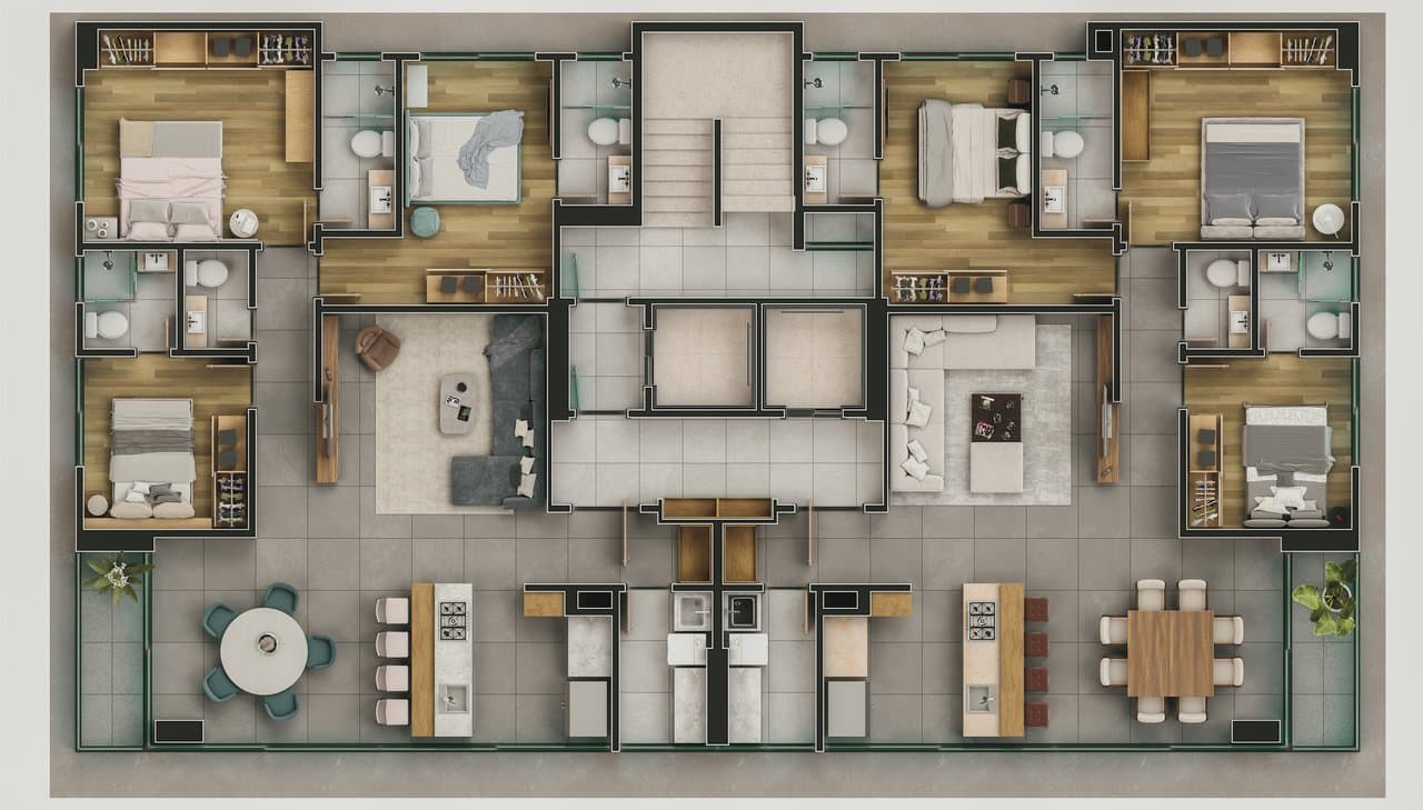 Apartamento de 3 quartos com 3 suítes e 125 m² em Bal. Camboriú