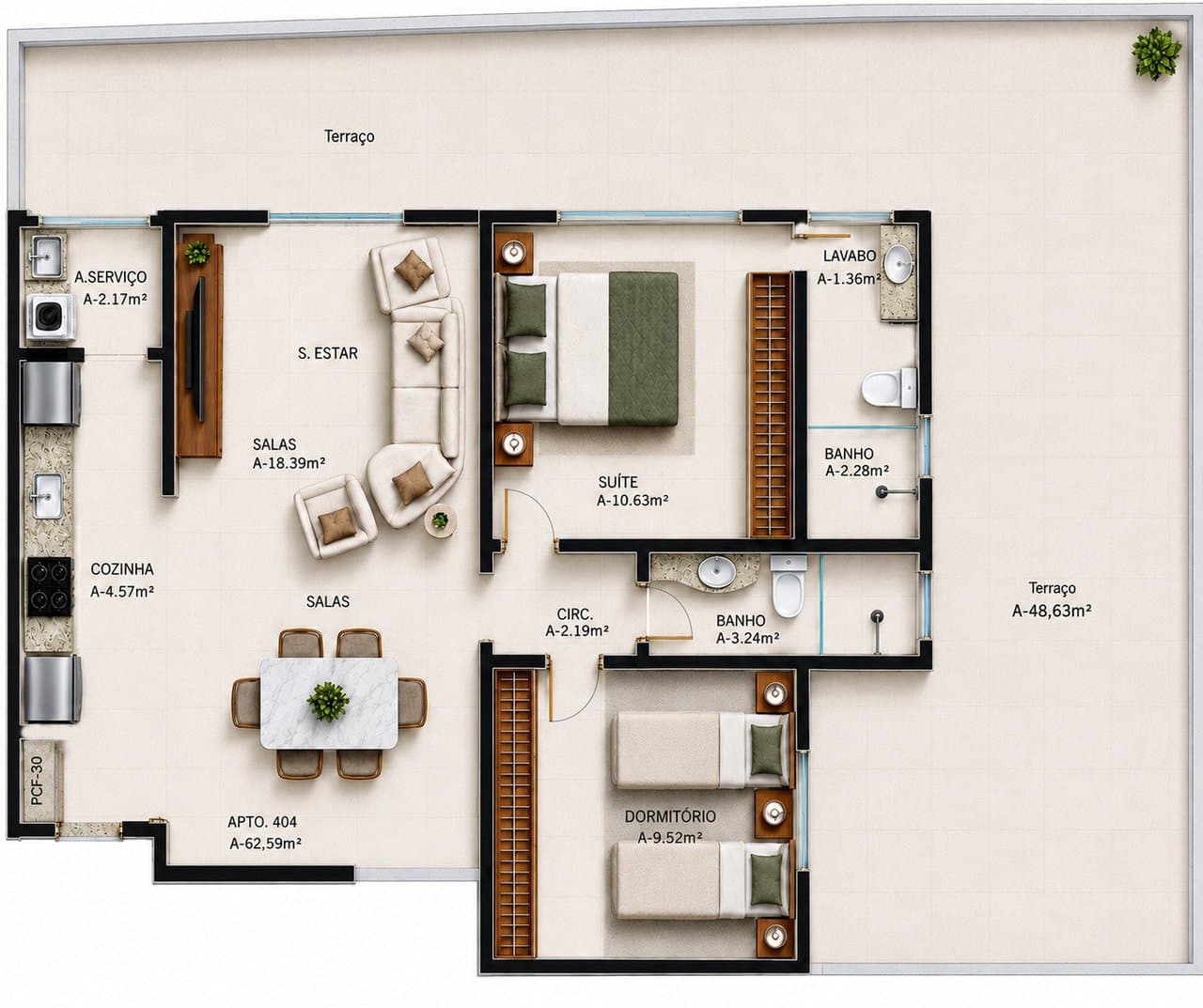 Apartamento de 2 quartos com 1 suíte e 117 m² em Bal. Camboriú