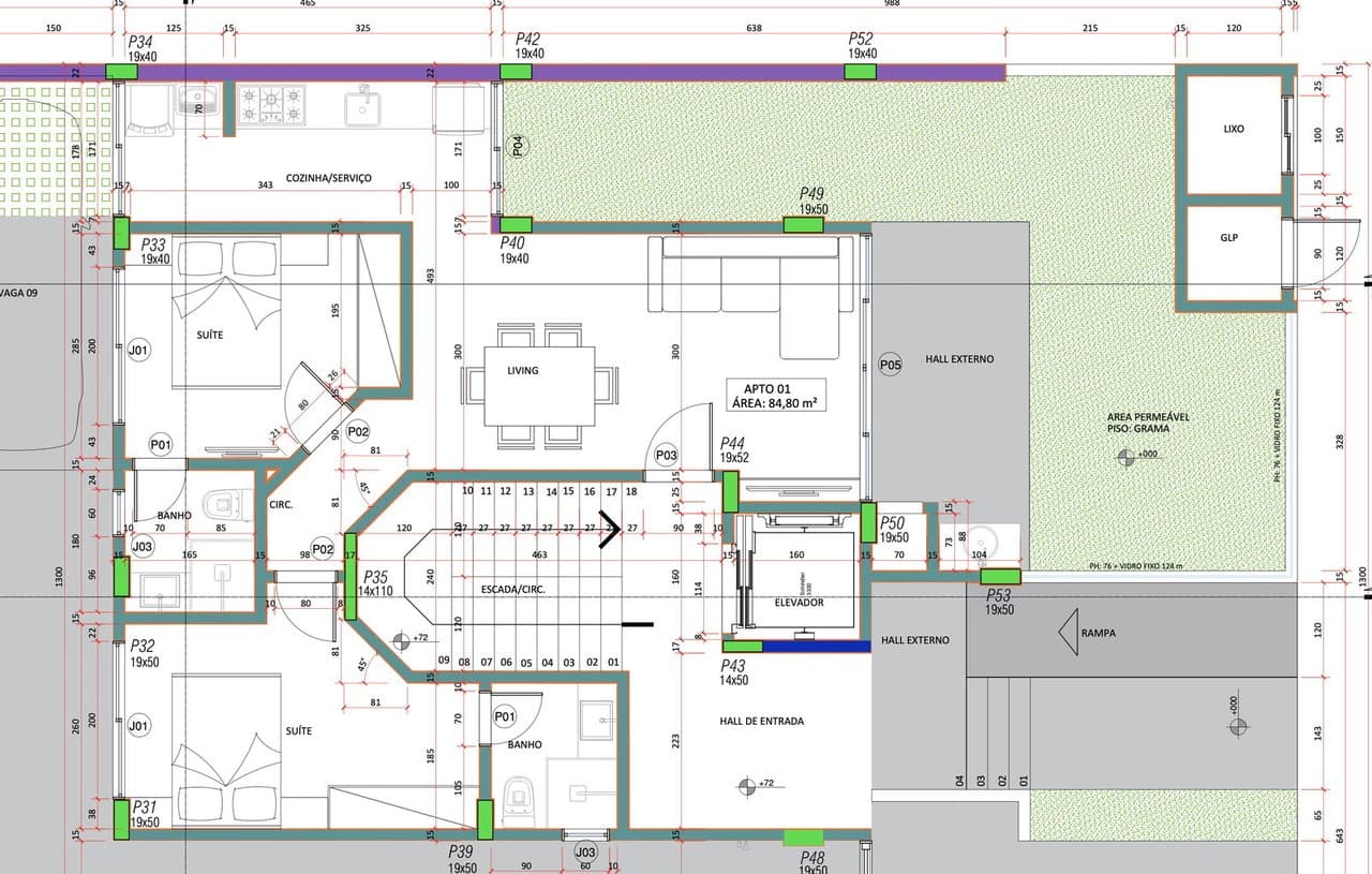 Apartamento de 2 quartos com 2 suítes e 85 m² em Bombinhas