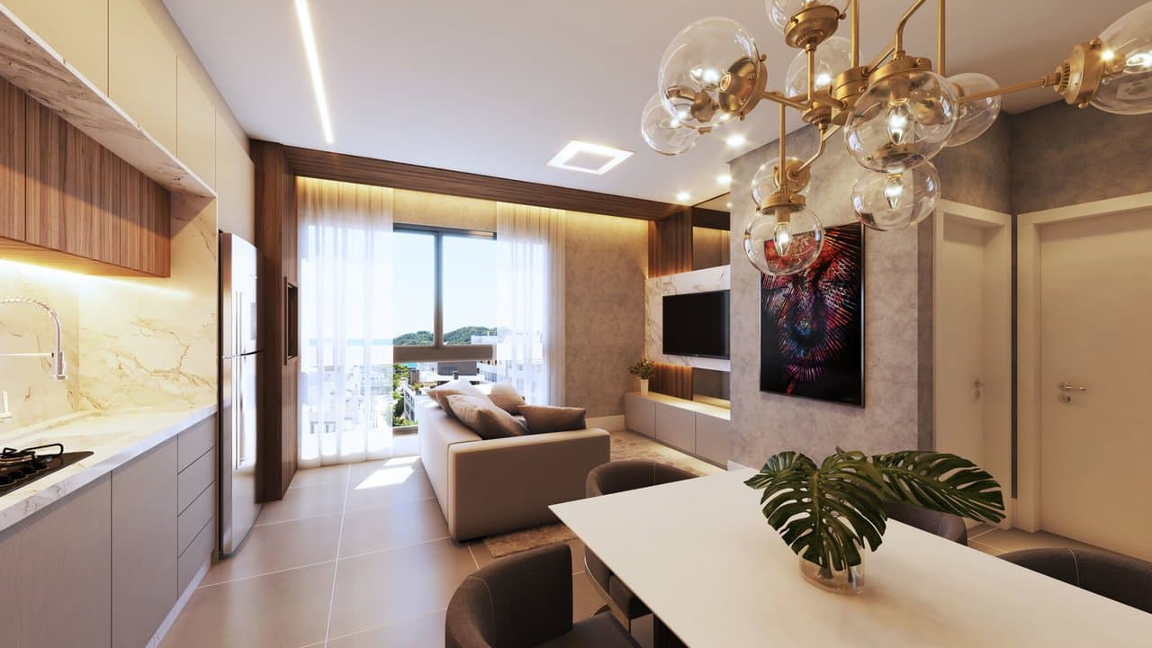 Apartamento de 2 quartos e 53 m² em Bombinhas